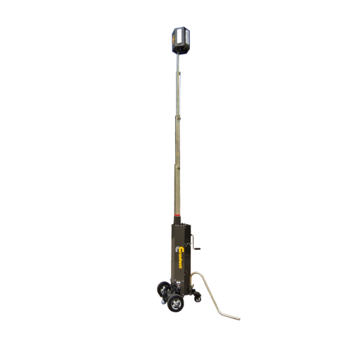 Compact and rapidly deployable light tower